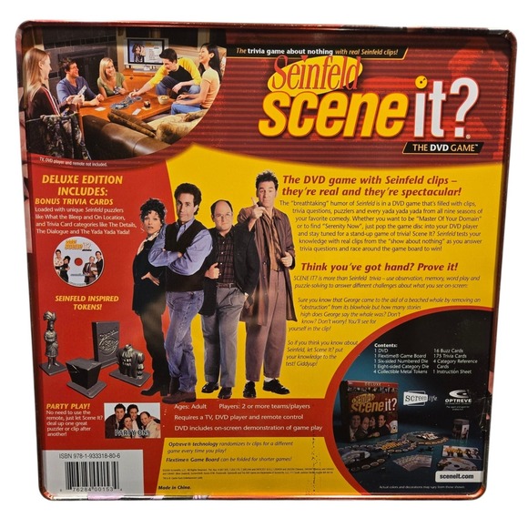 Seinfeld Scene It The DVD Game 2008 Deluxe Edition Trivia Board Game Tin Box - Picture 4 of 8